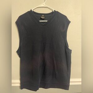Nike Golf Navy Gold Swoosh Knit Sweater Vest Large‎